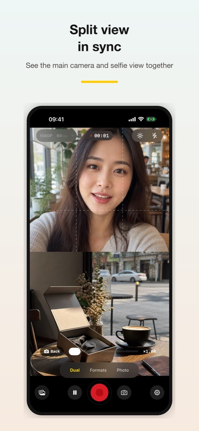 DuoScene split view recording screenshot