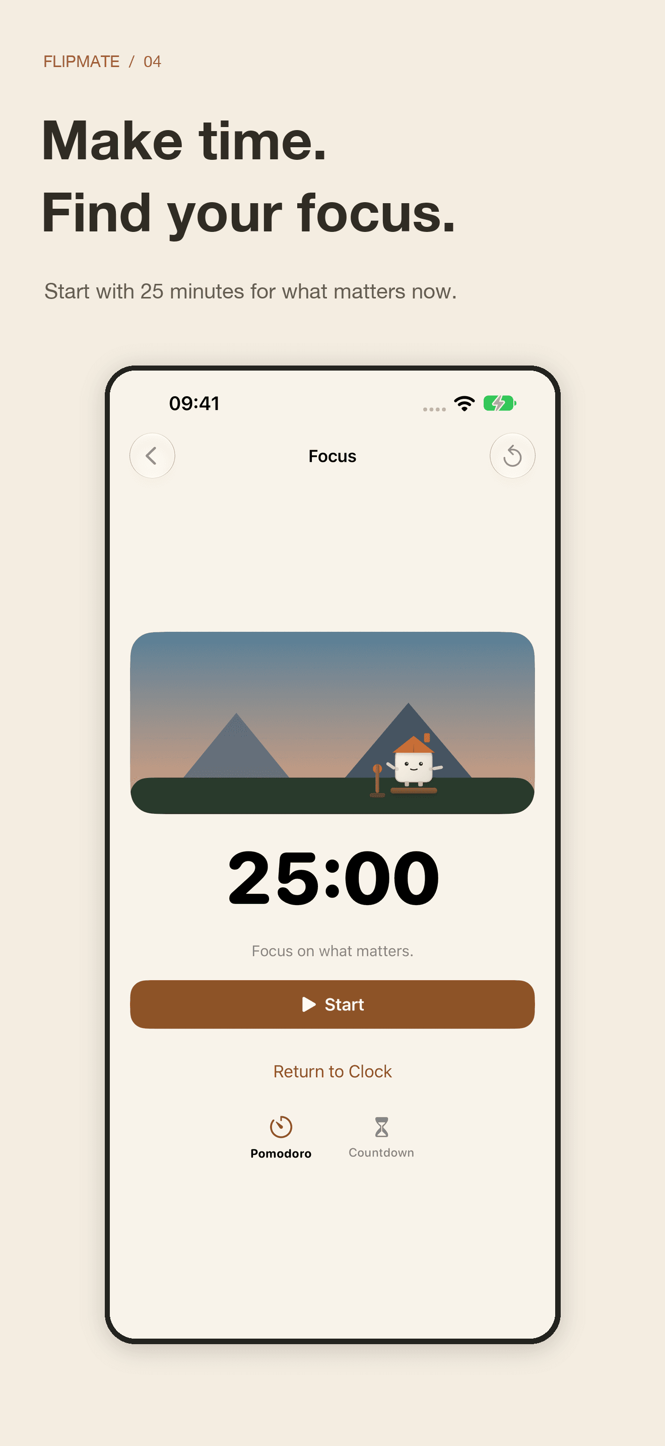 FlipMate focus timer